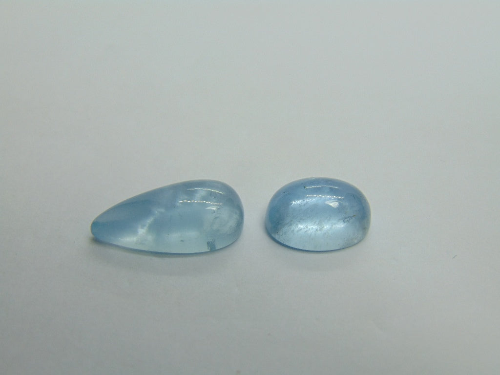 12.50ct Aquamarine Cabochon 18x9mm 12x10mm