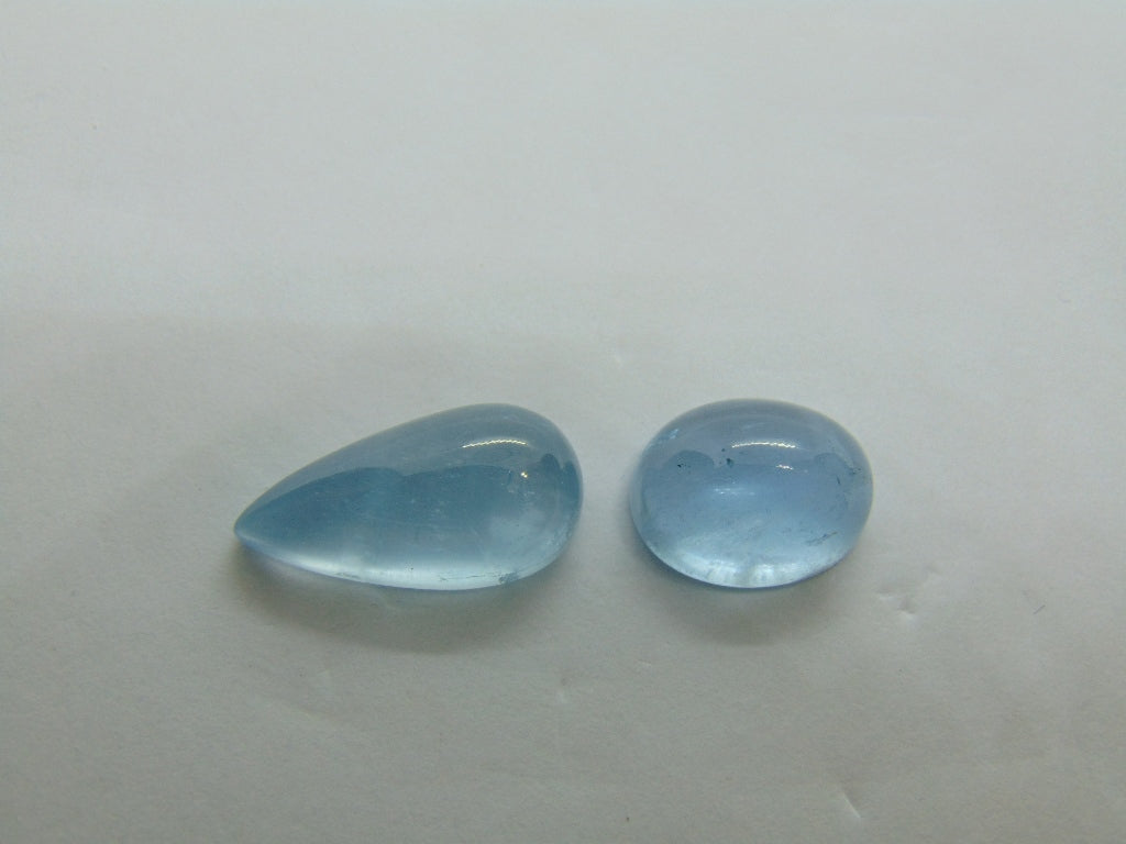 12.50ct Aquamarine Cabochon 18x9mm 12x10mm