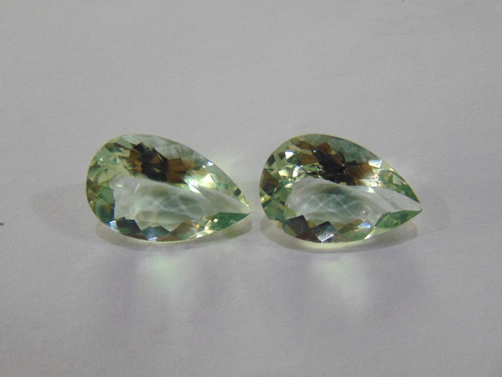 22.10cts Prasiolite (Pair)