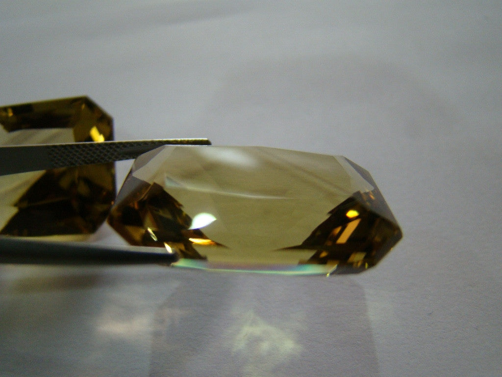 78ct Quartz (Green Gold) Pair