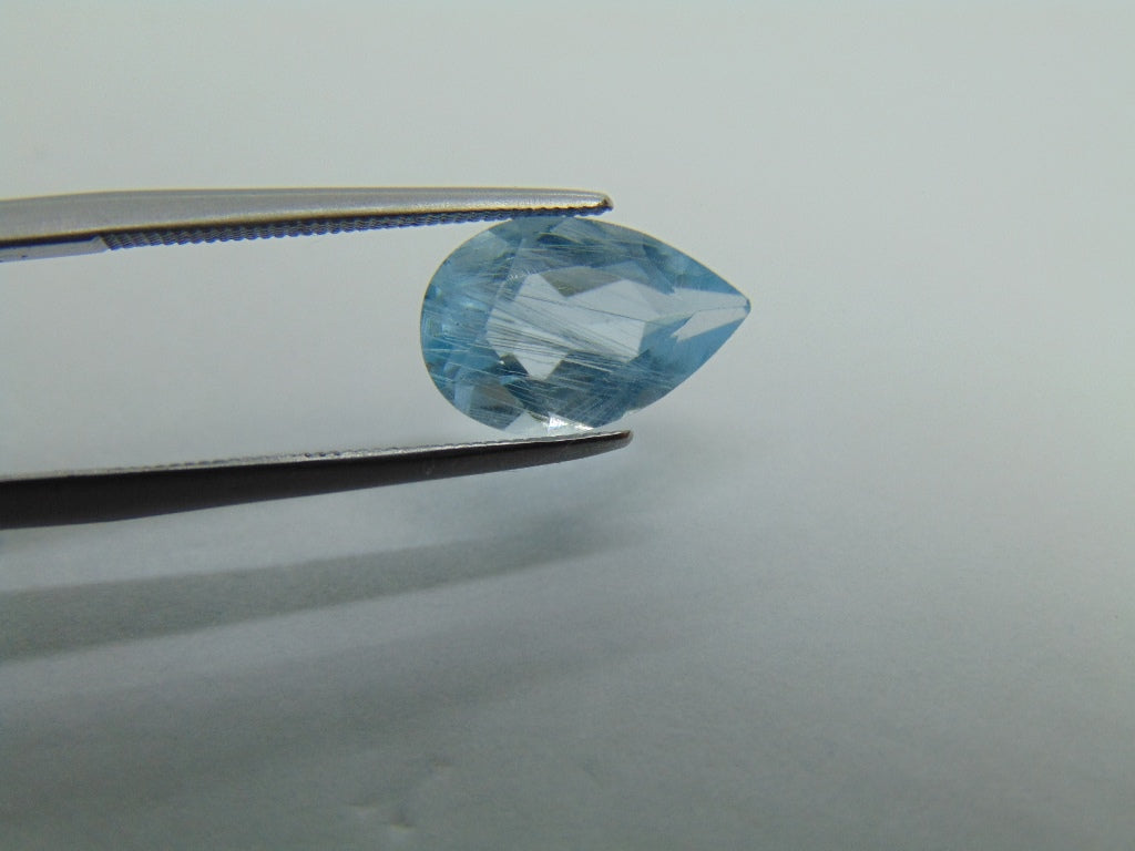 3.75ct Topaz Natural With Needle 12x8mm