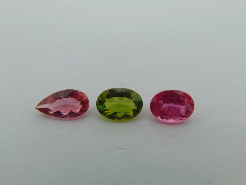 3.50ct Tourmaline Mix 10x5mm  8.5x6mm   8x6mm