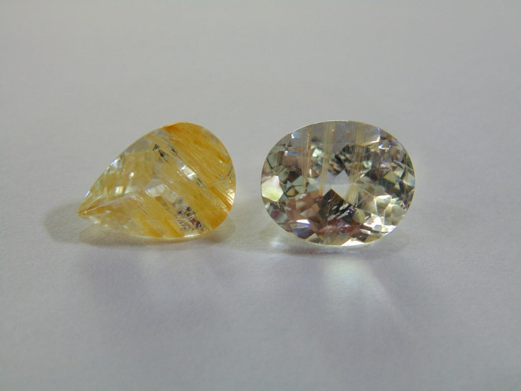 20.30ct Topaz With Golden Rutile
