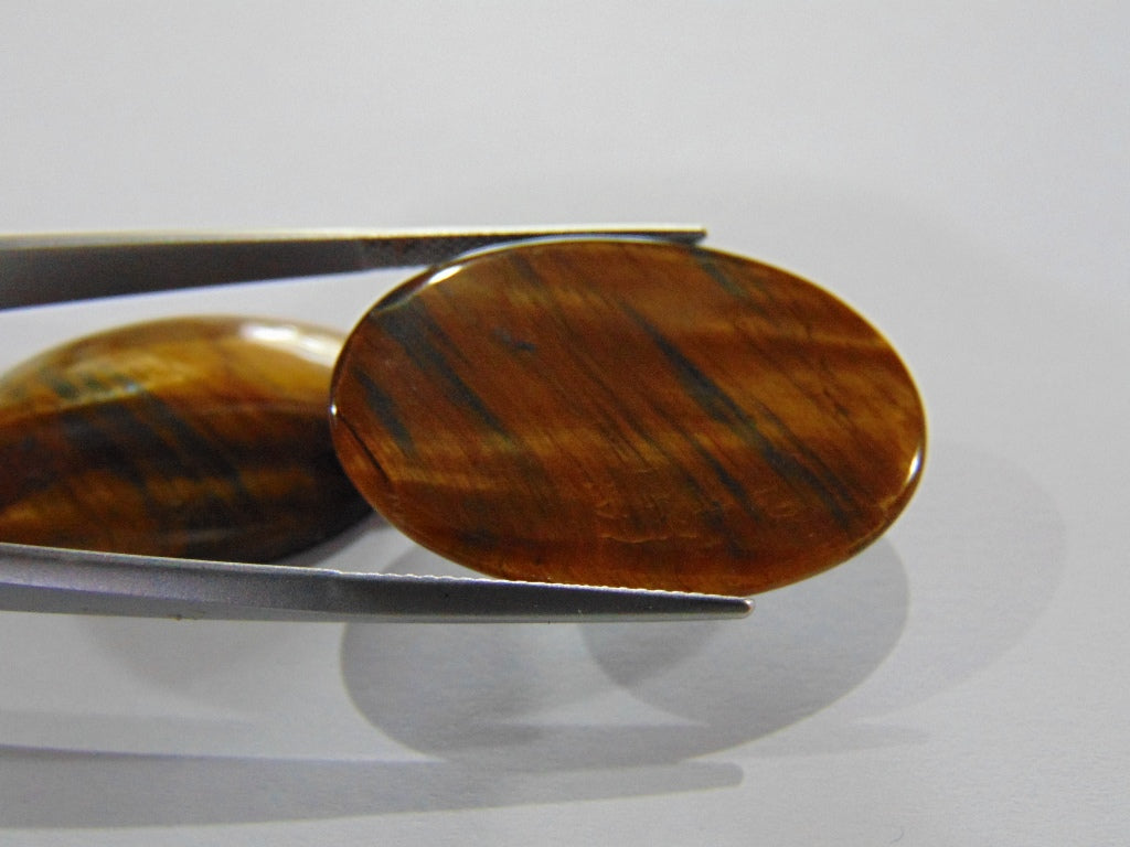 66.30cts Quartz (Tiger Eye) Pair