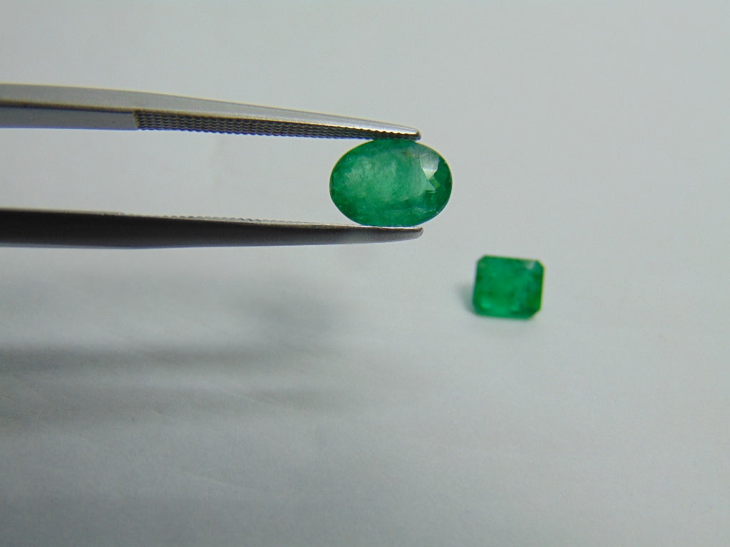 1.65ct Emerald 8x6mm 6x4mm
