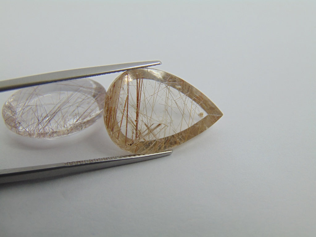 29.50ct Quartz Inclusion 20x15mm 22x15mm