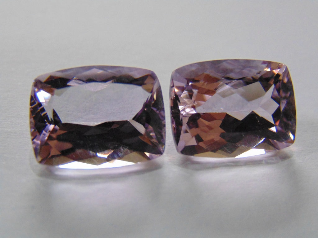 19ct Amethyst (Rose France) Pair