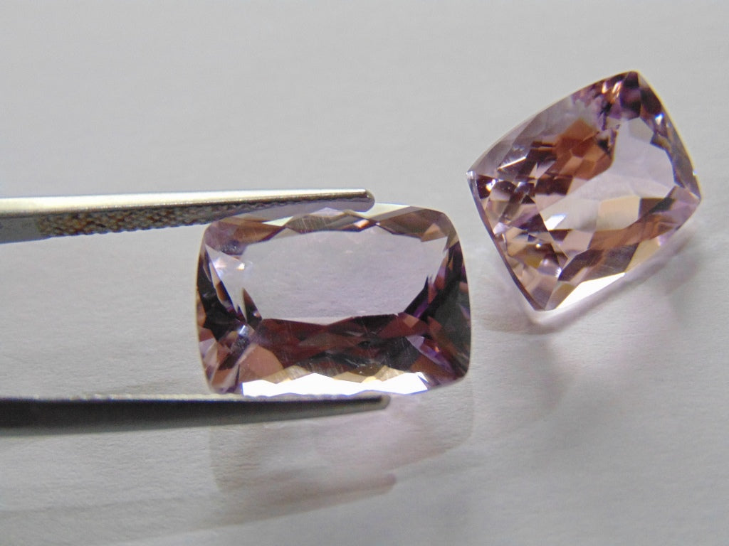 19ct Amethyst (Rose France) Pair