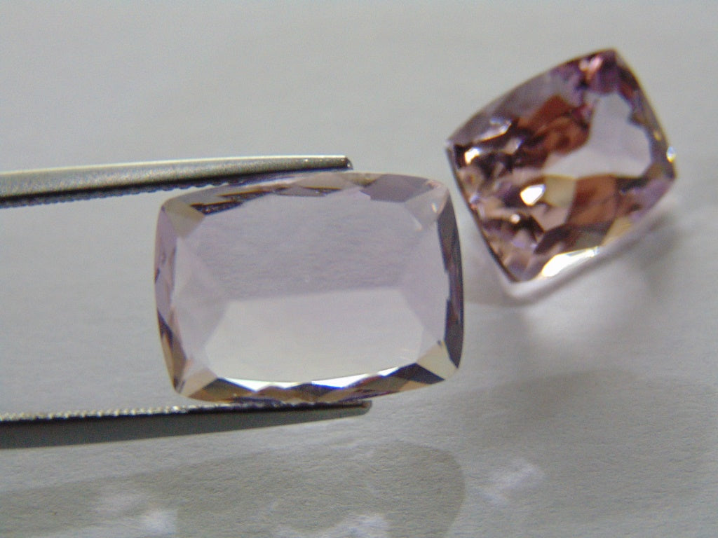 19ct Amethyst (Rose France) Pair