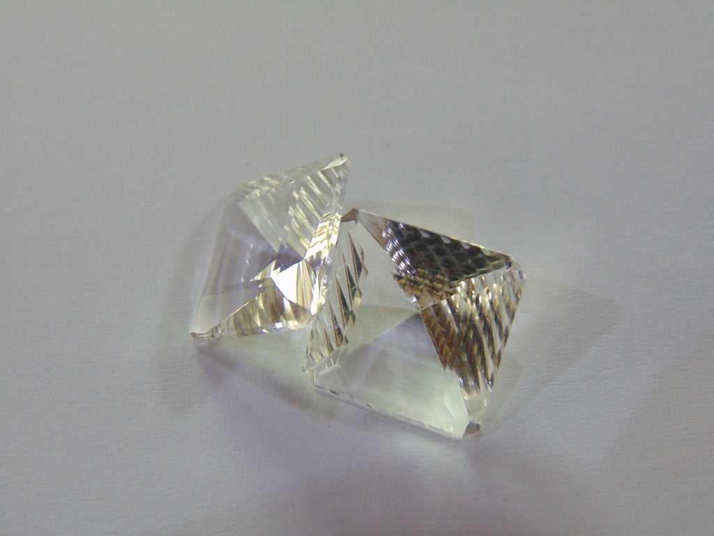 25.50ct Quartz Crystal Pair 16mm