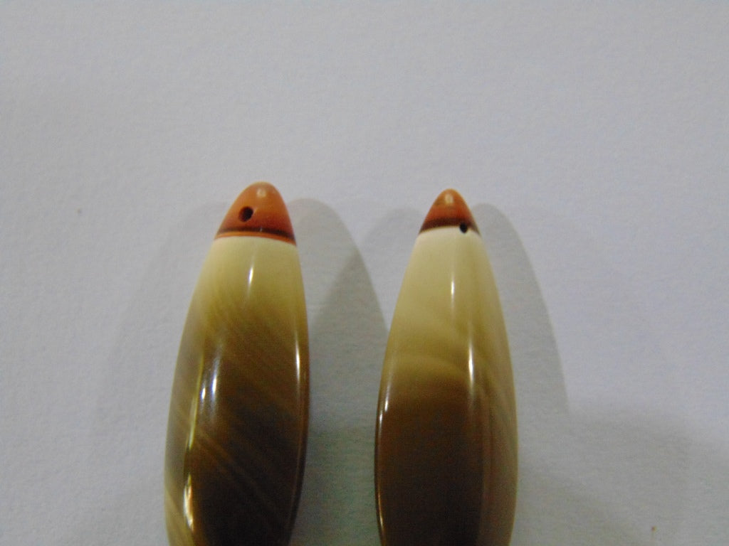 48ct Jaspe Pair 36x13mm