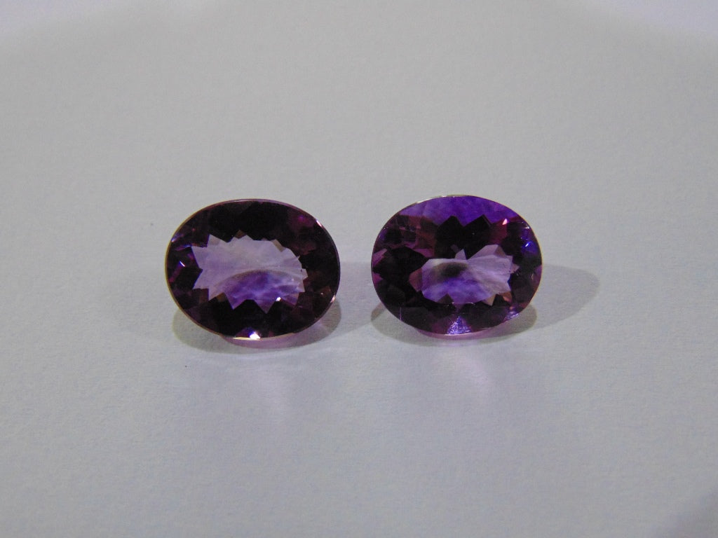 15ct Amethyst Pair 15x12mm