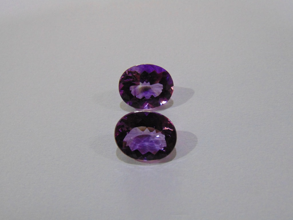 15ct Amethyst Pair 15x12mm