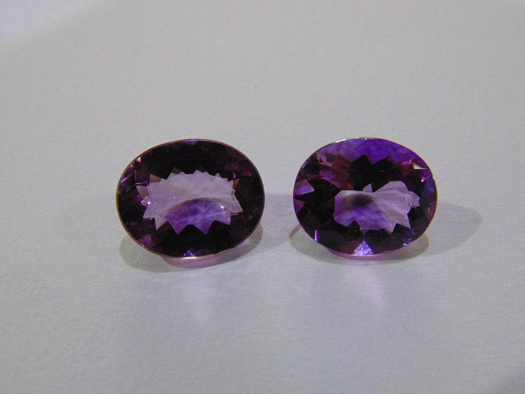 15ct Amethyst Pair 15x12mm