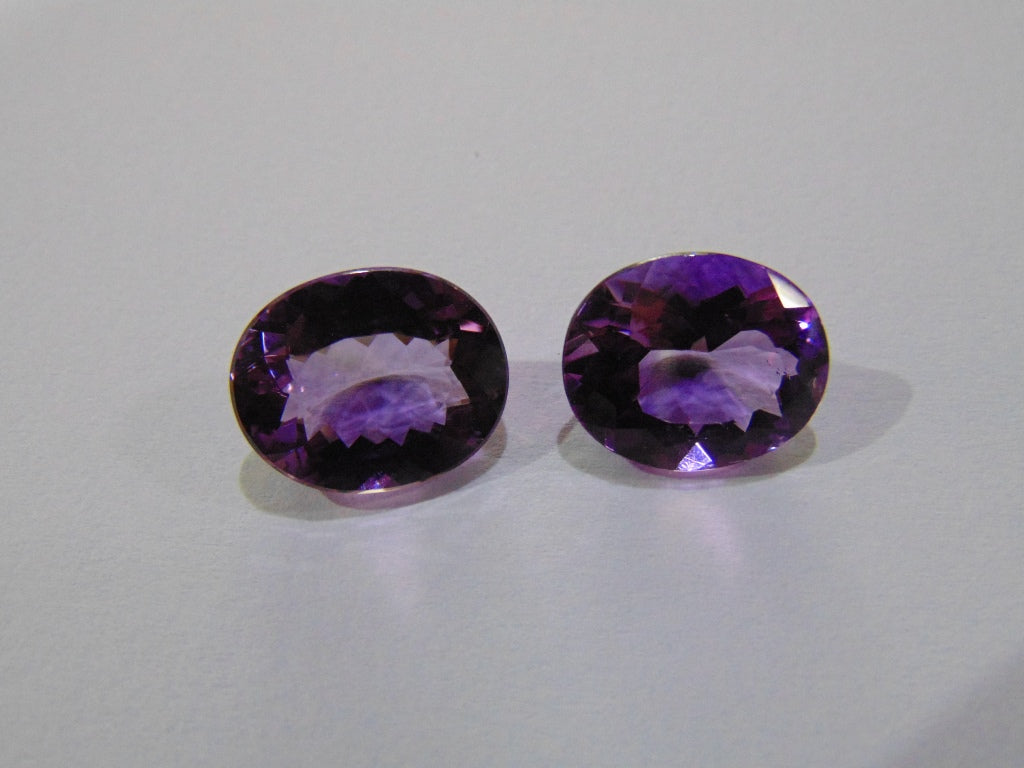 15ct Amethyst Pair 15x12mm