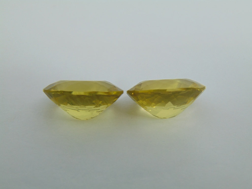 26.40cts Quartz (Green Gold) Pair