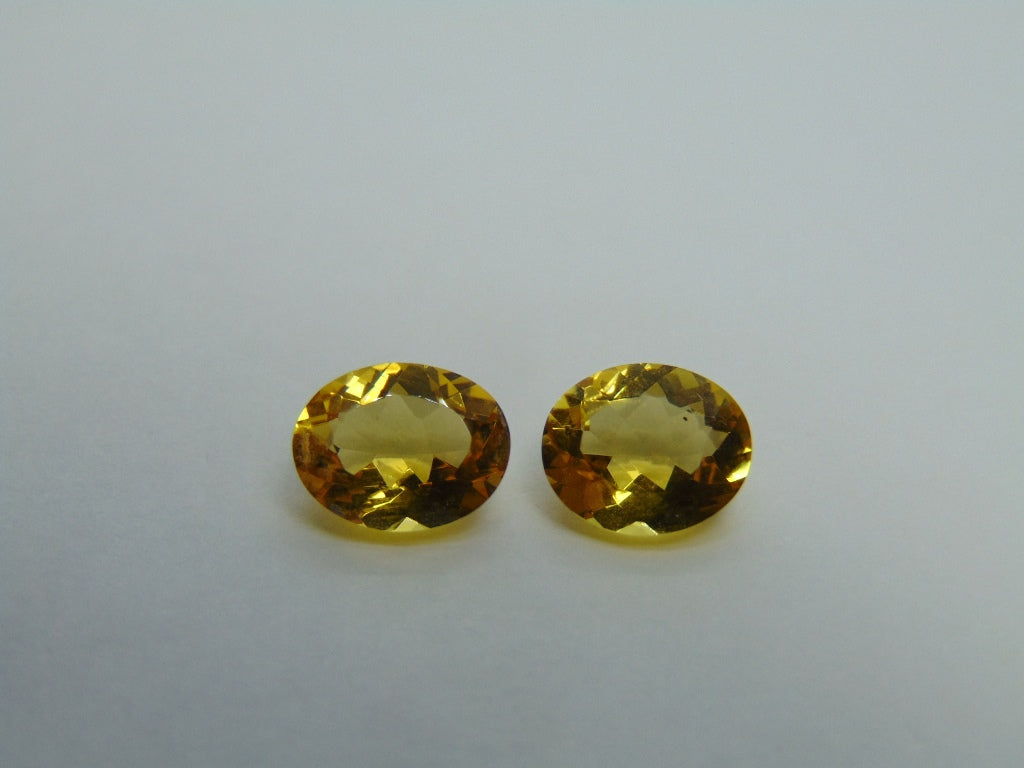 3.48ct Beryl Pair 9x7mm