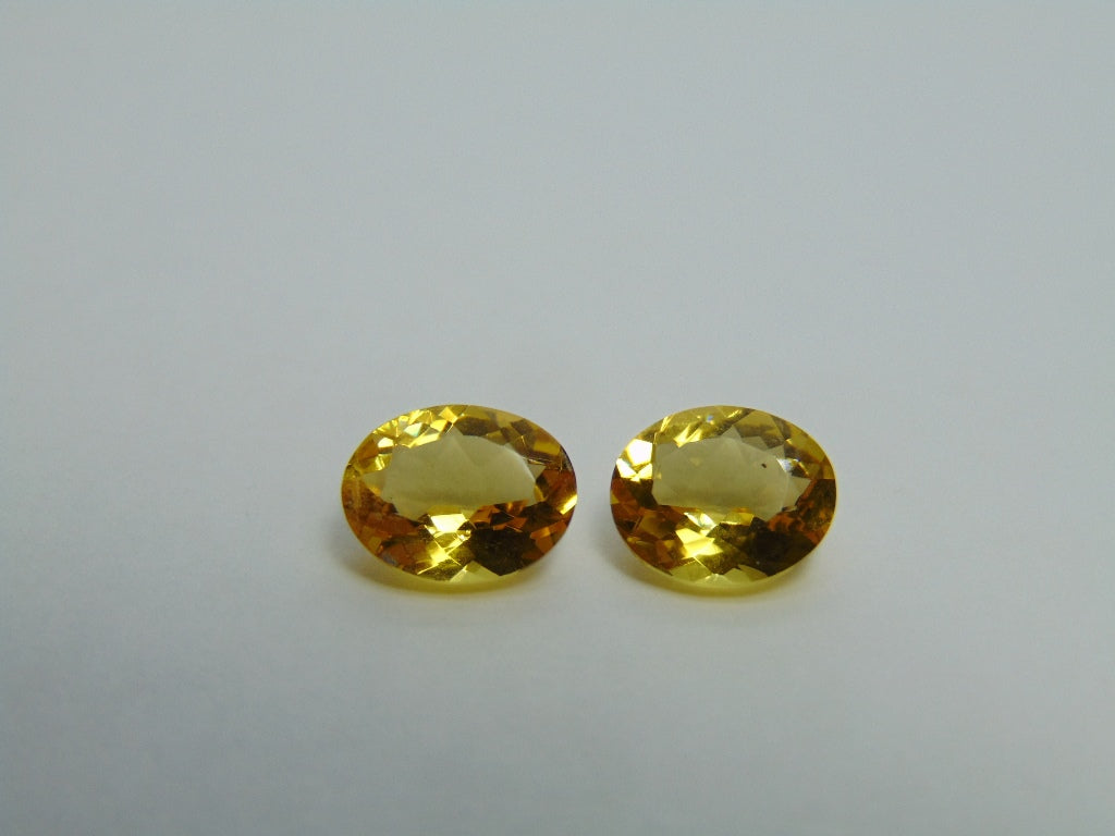 3.48ct Beryl Pair 9x7mm