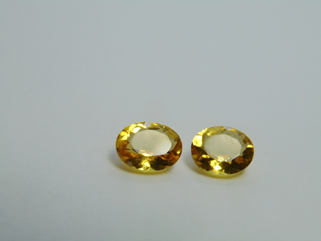 3.48ct Beryl Pair 9x7mm