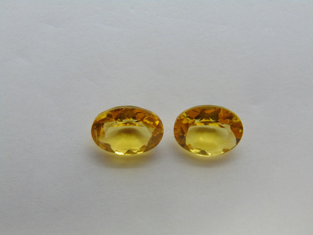 3.48ct Beryl Pair 9x7mm