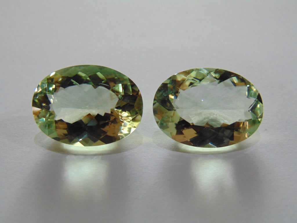 30.50ct Prasiolite (Pair)