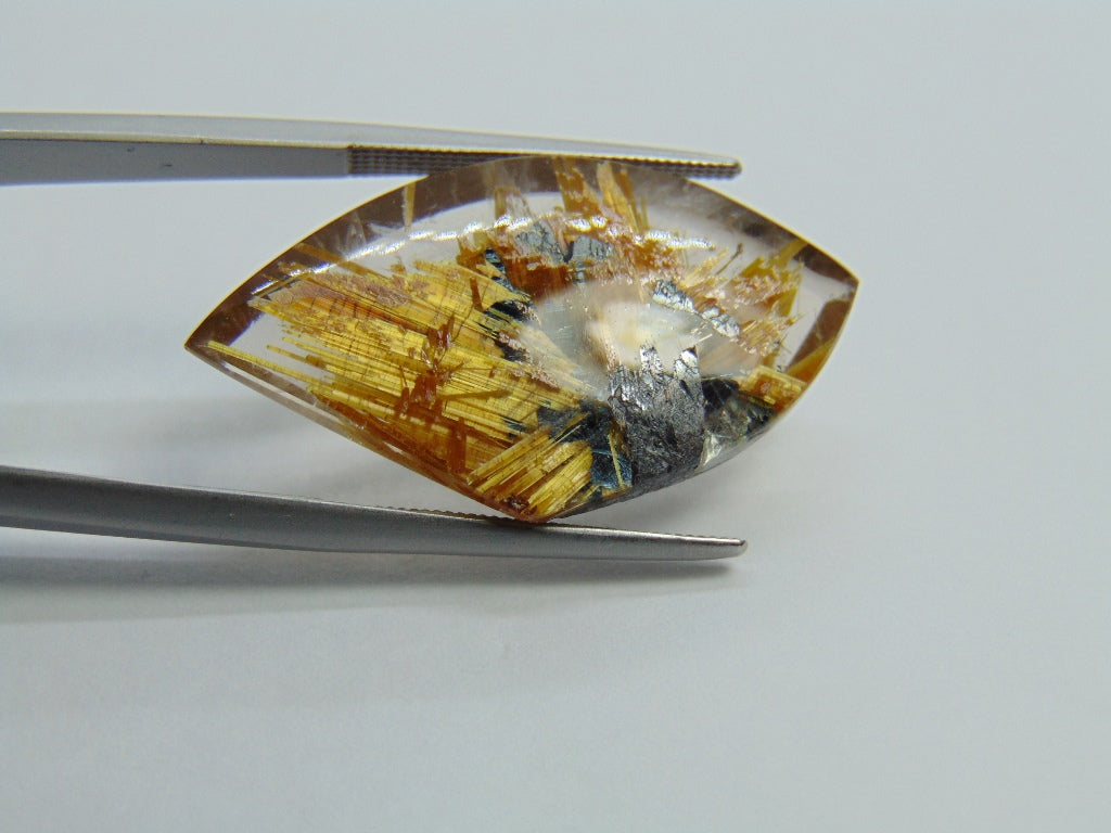 21.20ct Rutile Golden 30x16mm