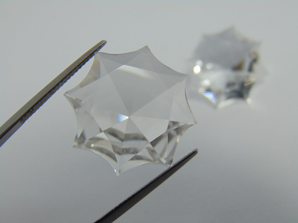 43.60ct Quartz Crystal Pair 22mm