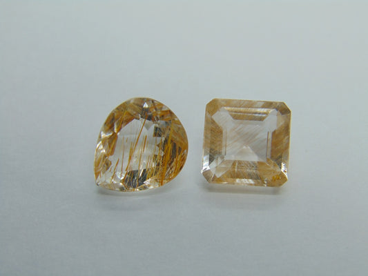 11.75ct Topaz With Golden Rutile 12x11mm 10mm