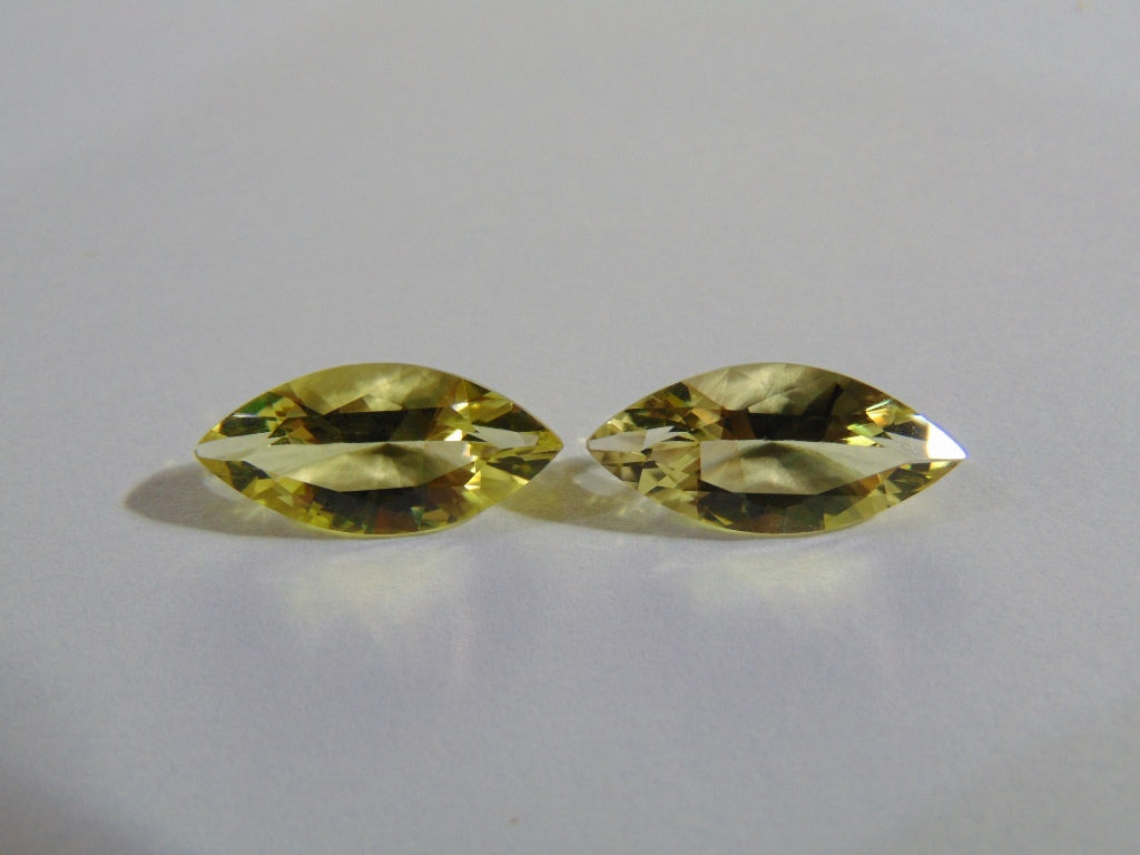 8.20ct Quartz Green Gold (Pair)