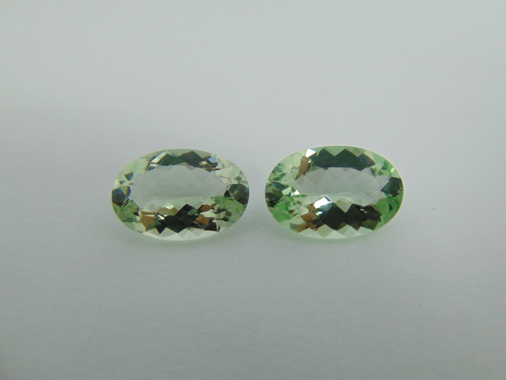 19.40cts Prasiolite (Pair)