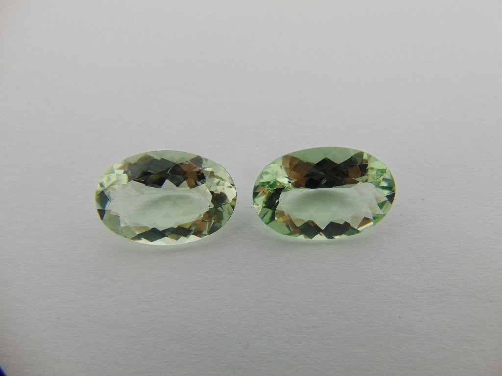 19.40cts Prasiolite (Pair)