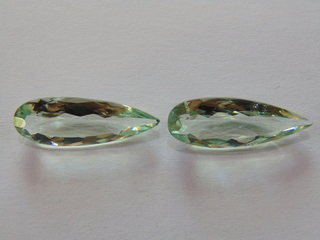 16.50ct Prasiolite Pair