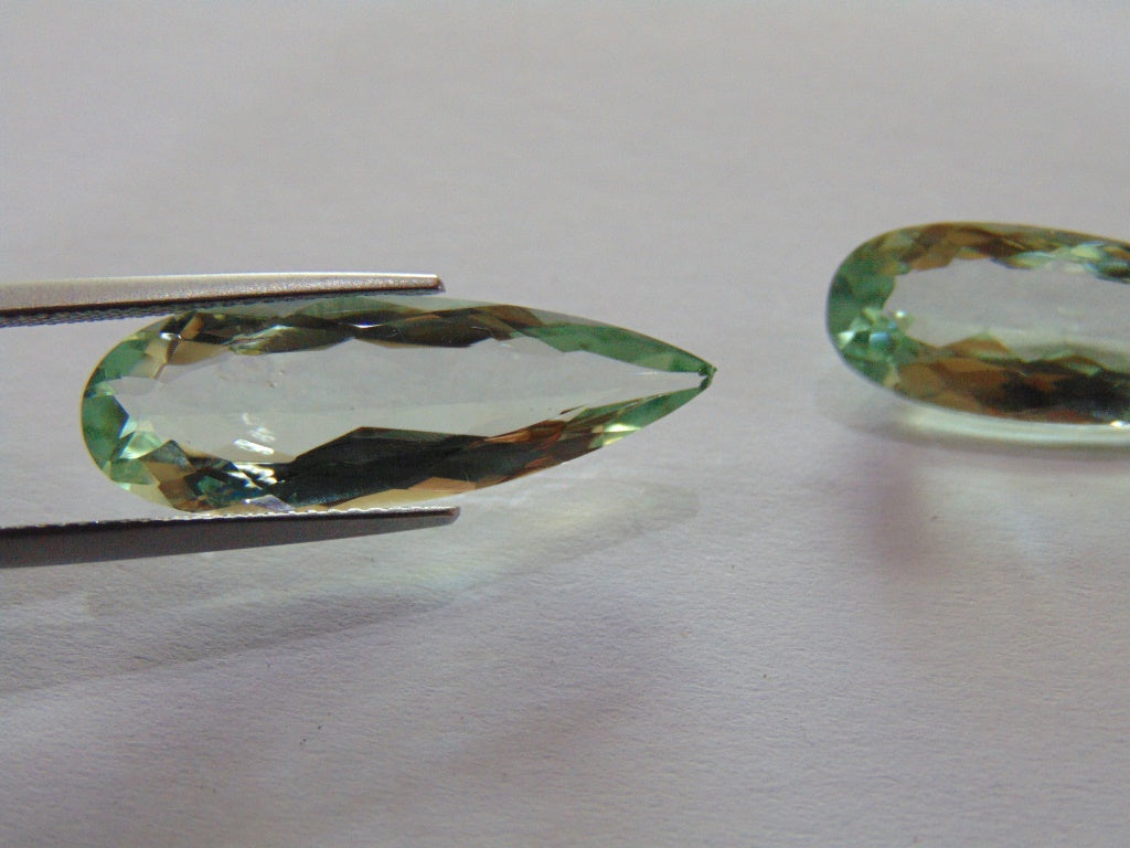 16.50ct Prasiolite Pair