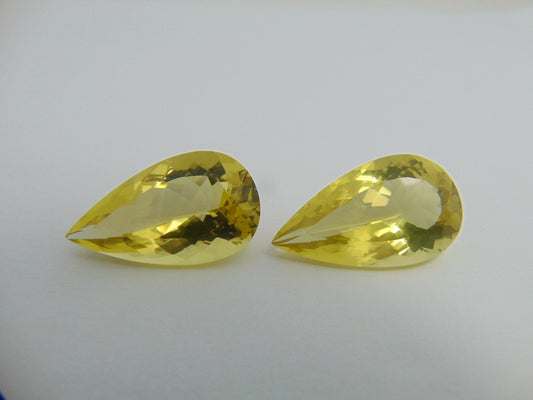 51.30cts Quartz (Green Gold) Pair