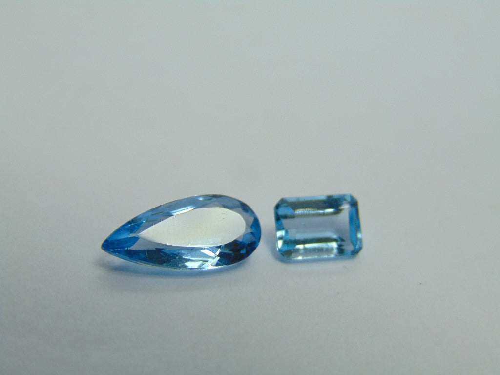 2.98ct Topaz 12x5mm 7x5mm