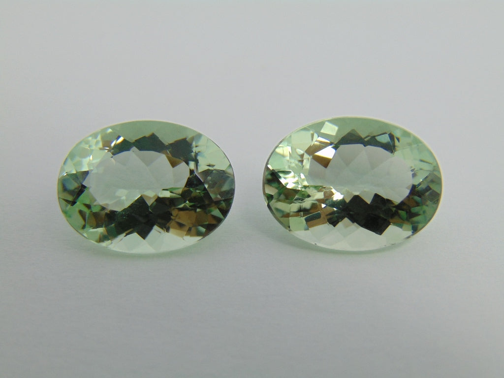 27.70cts Prasiolite (Pair)