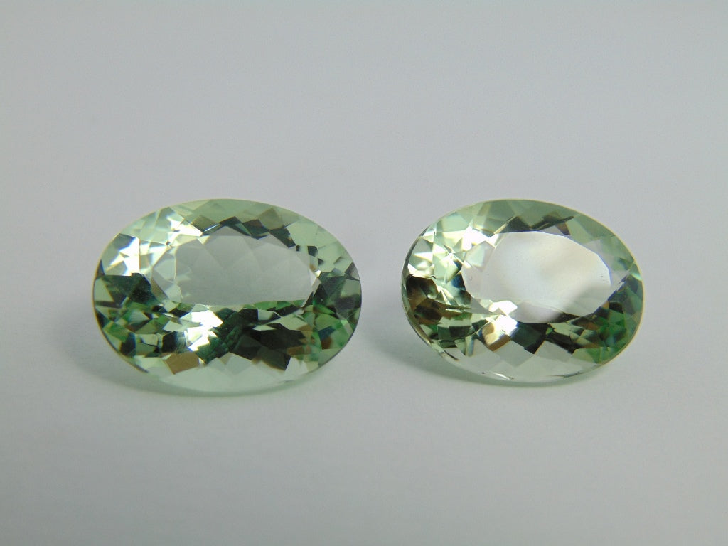 27.70cts Prasiolite (Pair)