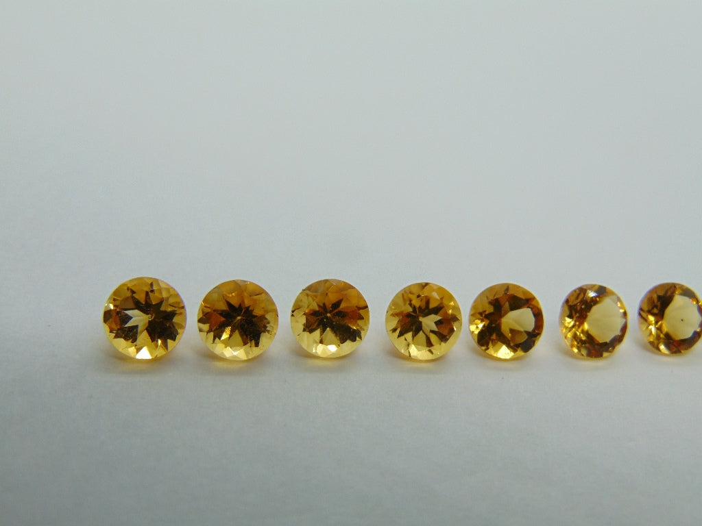 6.59ct Citrines Calibrated 6mm
