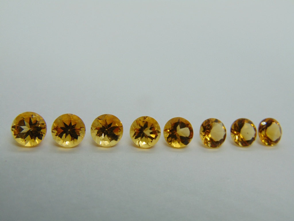 6.59ct Citrines Calibrated 6mm