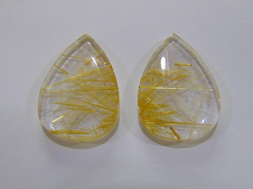 51.50ct Rutile (Golden) Pair