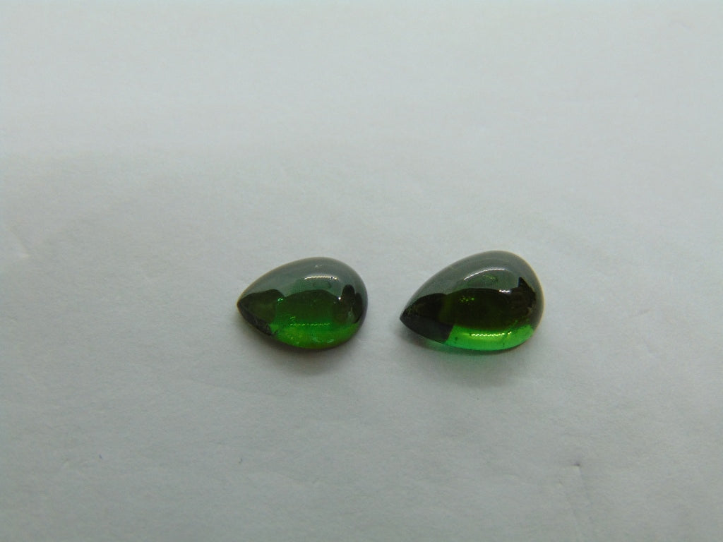 2.53ct Tourmaline Cabochon 9x6mm 8x5mm