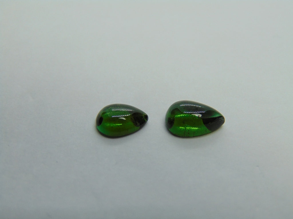 2.53ct Tourmaline Cabochon 9x6mm 8x5mm