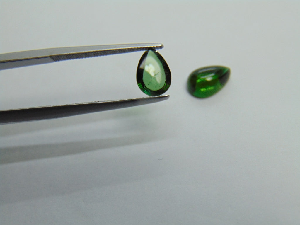 2.53ct Tourmaline Cabochon 9x6mm 8x5mm