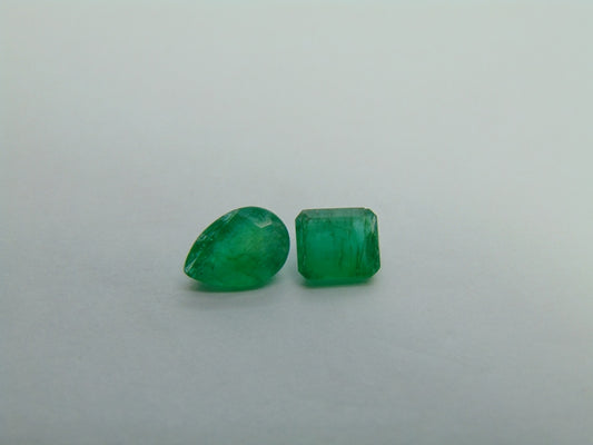 2ct Emerald 8x6mm 6x5mm