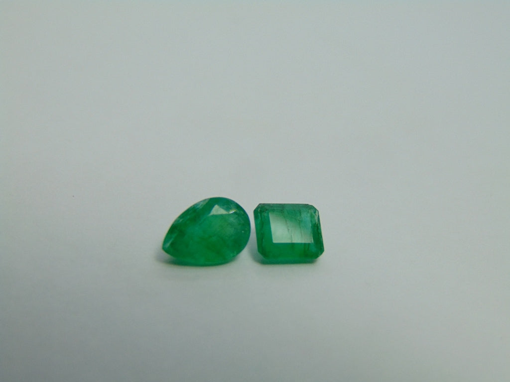 2ct Emerald 8x6mm 6x5mm