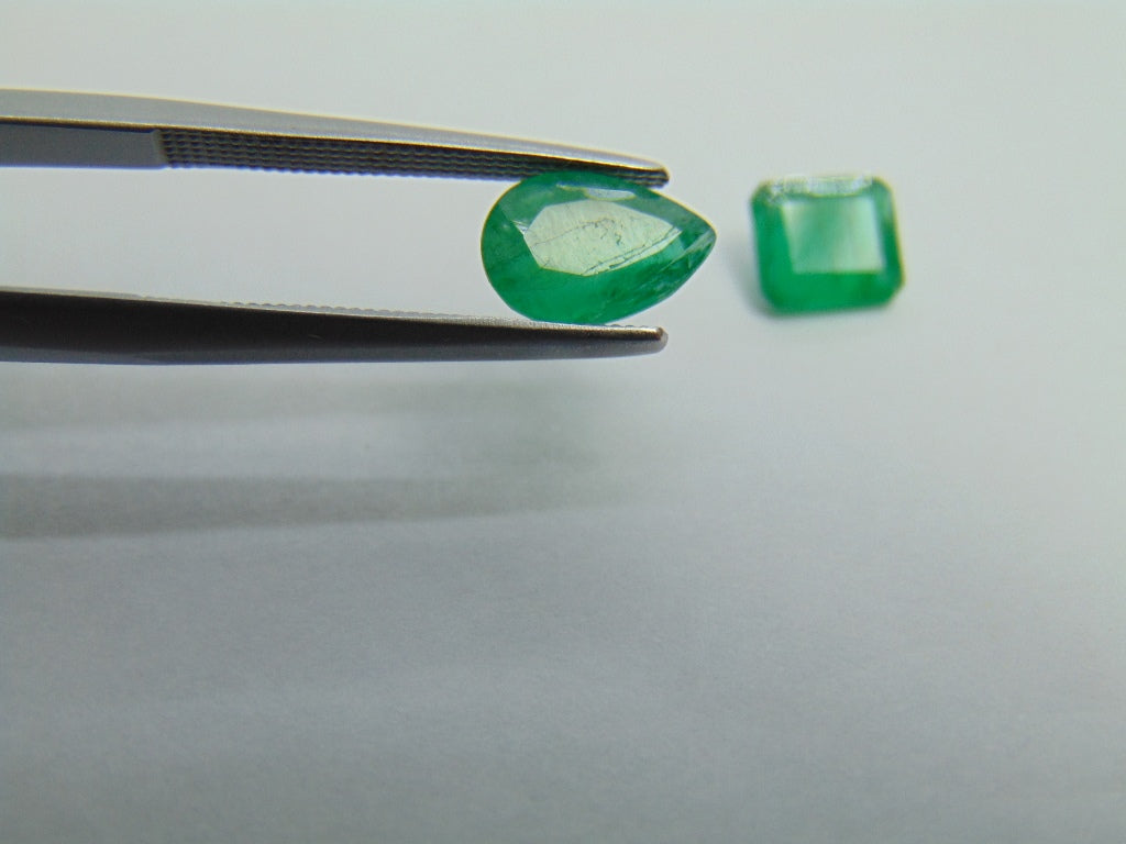 2ct Emerald 8x6mm 6x5mm