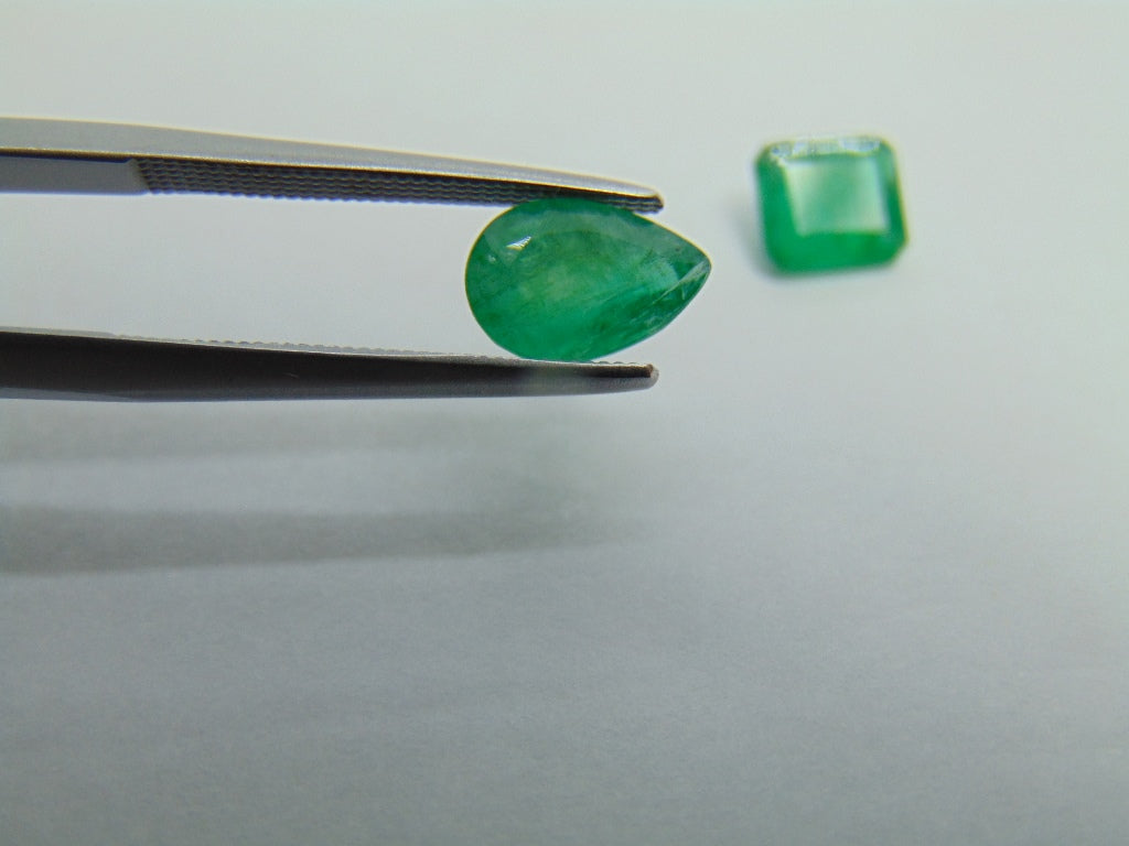 2ct Emerald 8x6mm 6x5mm