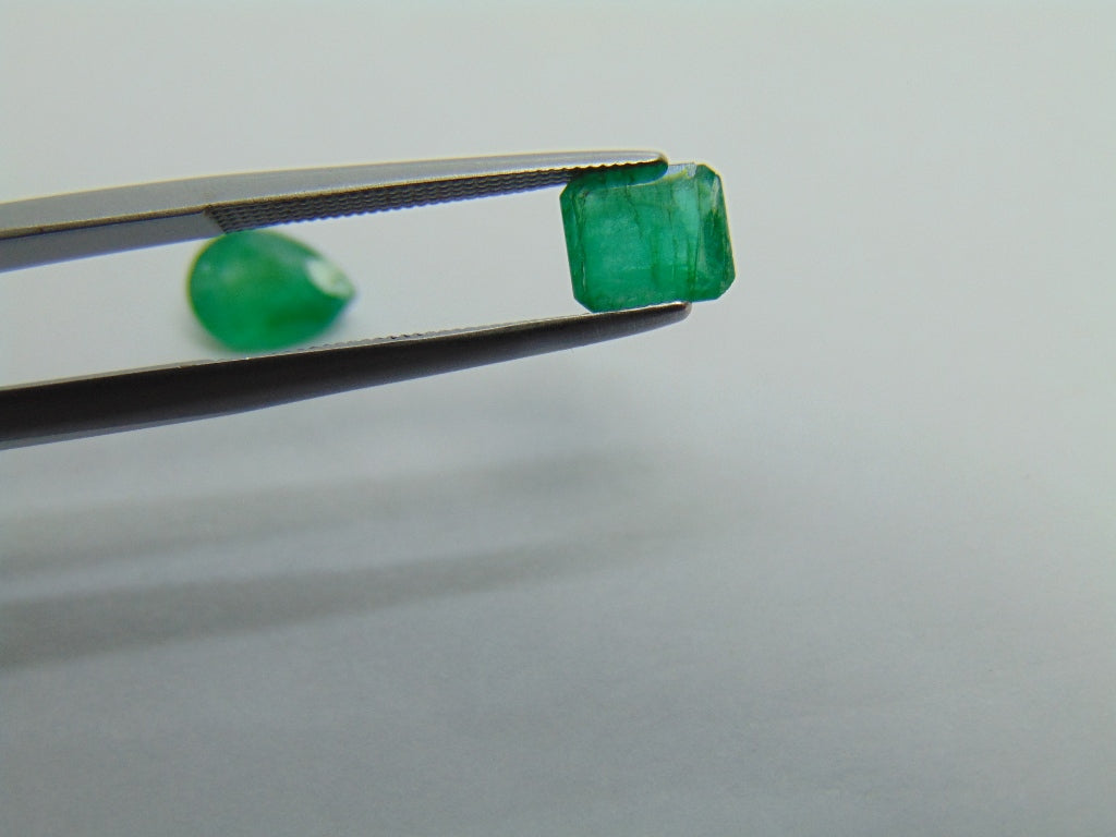 2ct Emerald 8x6mm 6x5mm