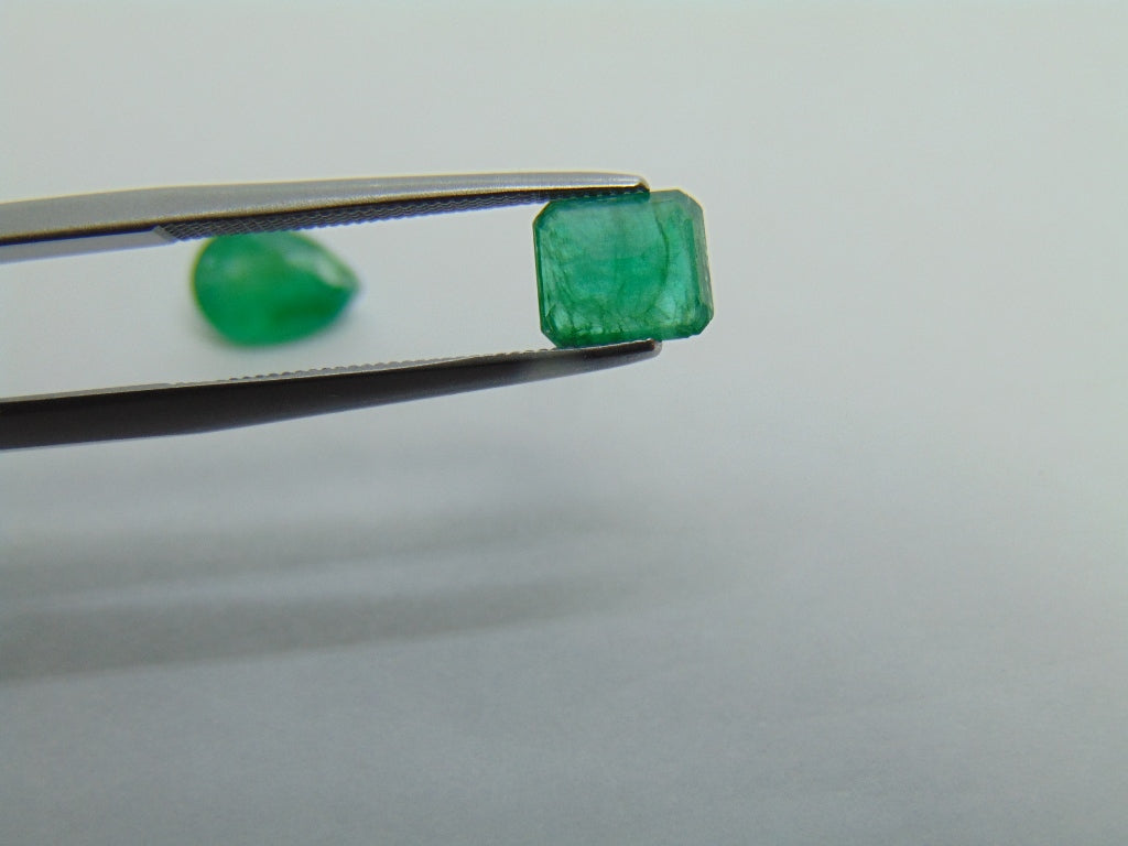 2ct Emerald 8x6mm 6x5mm