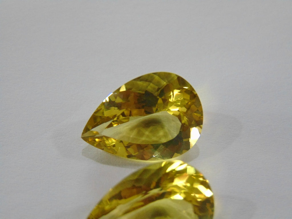 39.50ct Quartz Green Gold Pair 23x16mm
